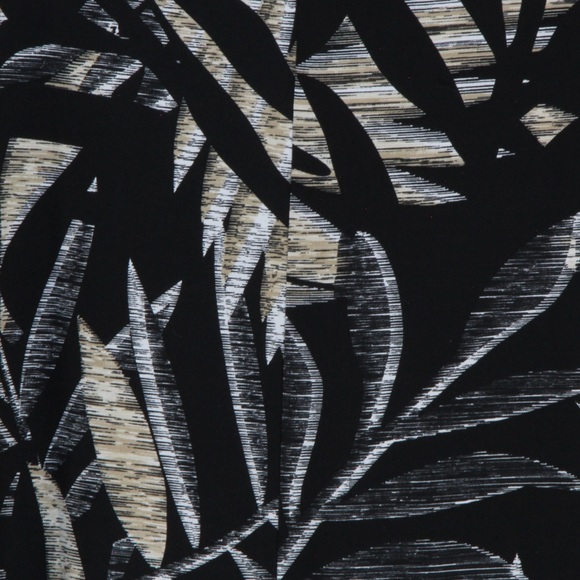 NorthStyle Black Leafy Multicolor Jungle Pattern Midi Skirt Women's Size Medium - Picture 5 of 5